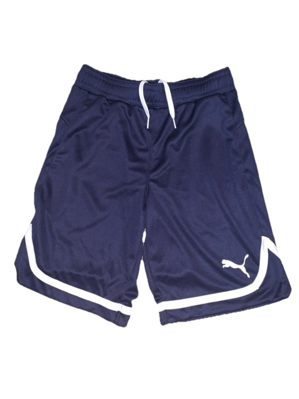 Puma Mens Regular Fit Moisture-Wicking Mesh 10" Shorts Navy Blue S